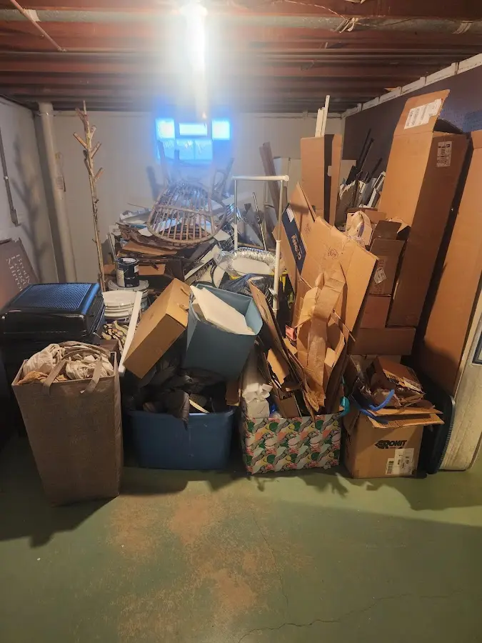 Roll-off dumpster container at job site for 2 Yard Dumpster Rental in Berrien